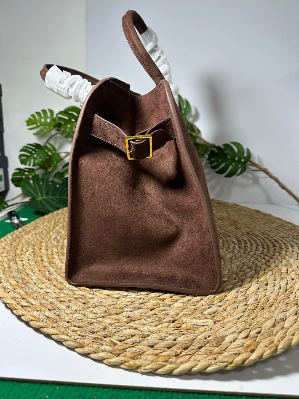 The Row for Superga Chocolate Brown Suede Satchel
